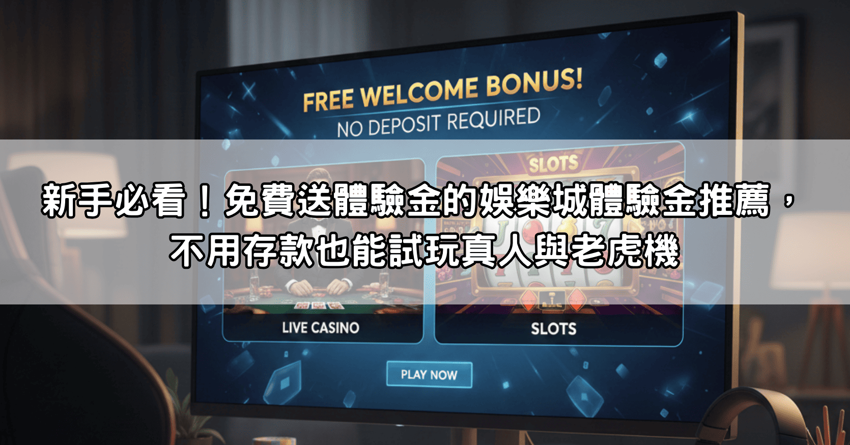 新手必看！免費送體驗金的娛樂城體驗金推薦，不用存款也能試玩真人與老虎機