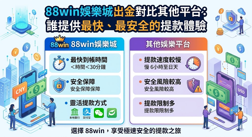 qwq 88win娛樂城出金對比其他平台：誰提供最快、最安全的提款體驗