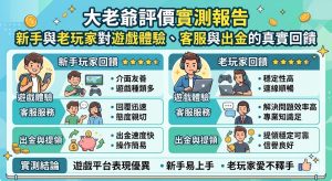 這份大老爺評價實測報告深入彙整了新手與資深玩家的真實回饋，全方位剖析該平台的遊戲體驗、客服品質以及最受關注的出金效率。在遊戲多樣性方面，大老爺憑藉豐富的電子遊戲與真人百家樂獲得不少正面評價，流暢的介面讓新手能快速上手。然而，針對玩家最在意的出金流程，報告中指出雖然大部分玩家能順利完成提領，但在尖峰時段的審核速度與客服回覆效率仍有進步空間。透過這份客觀的實測數據與社群聲量分析，我們旨在為讀者提供透明且具參考價值的資訊，幫助你更全面地了解大老爺娛樂城的營運現況與潛在風險，無論是想小試身手還是長期經營的玩家，都能在入金前做出更明智的判斷。