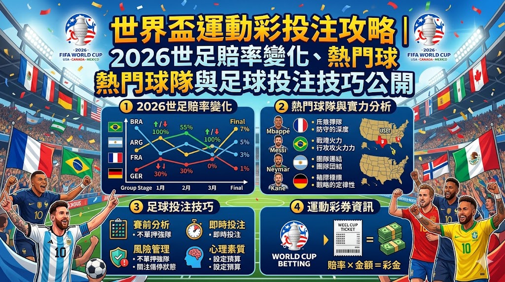 dddd 世界盃運動彩投注攻略｜2026世足賠率變化、熱門球隊與足球投注技巧公開