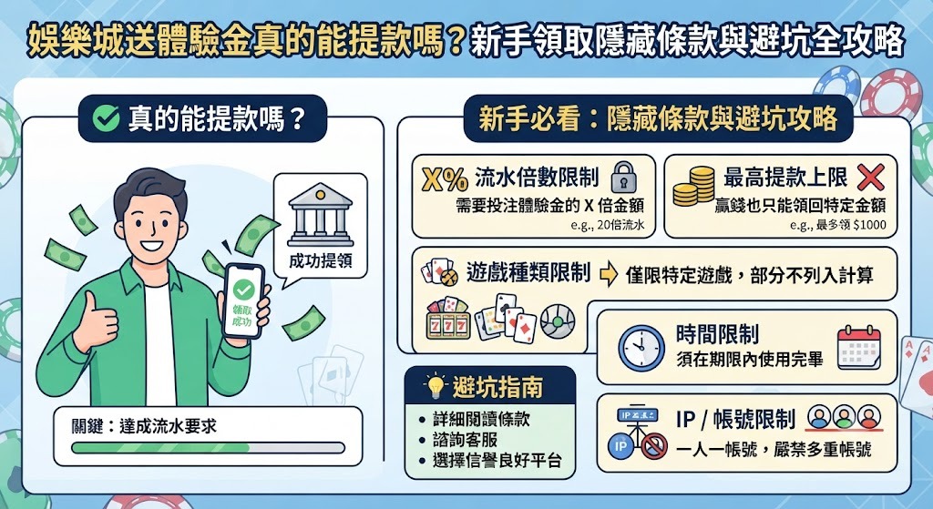 export-2026-08-26T150800.907 娛樂城送體驗金真的能提款嗎?新手領取隱藏條款與避坑全攻略