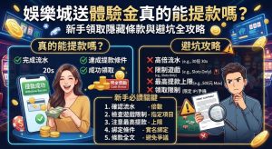 拿體驗金前必看！學會這幾招關鍵技巧
